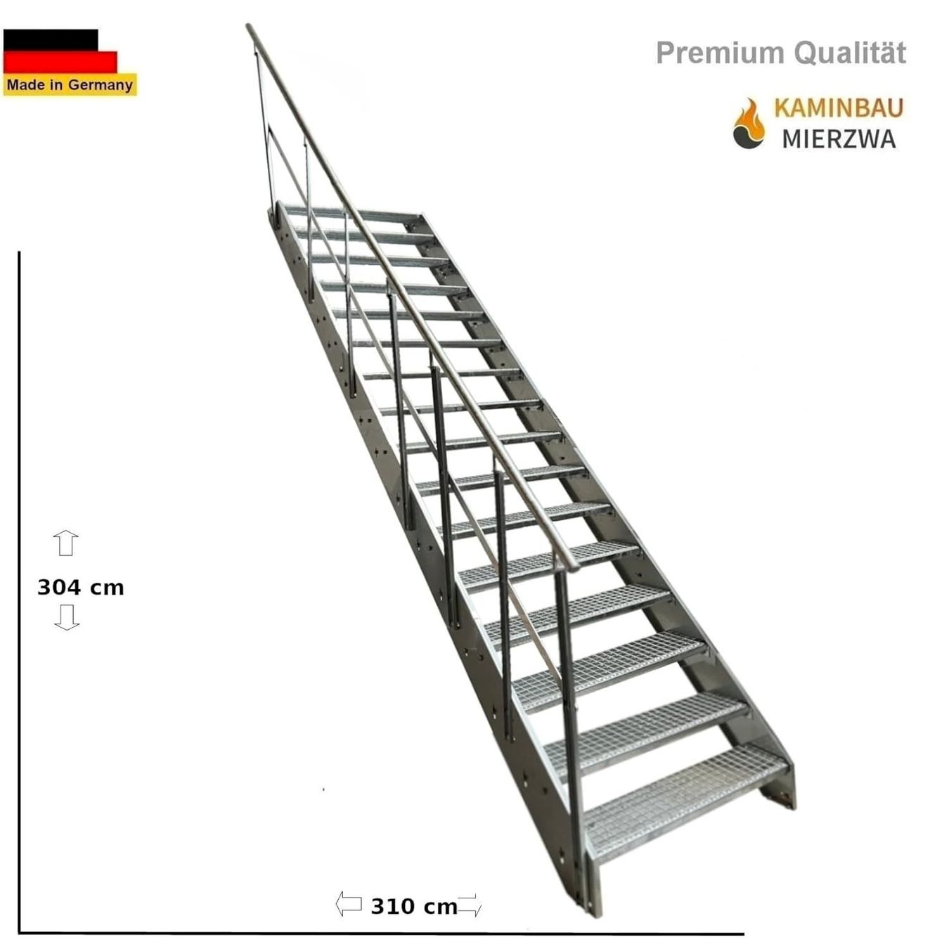 Sonstiges: Stahltreppe 16 Stufen+Geländer 60x304cm – Neu und originalverpackt aus Bottighofen von zaap 1