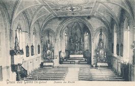 Gams Gruss aus ... inneres Kirche c1910