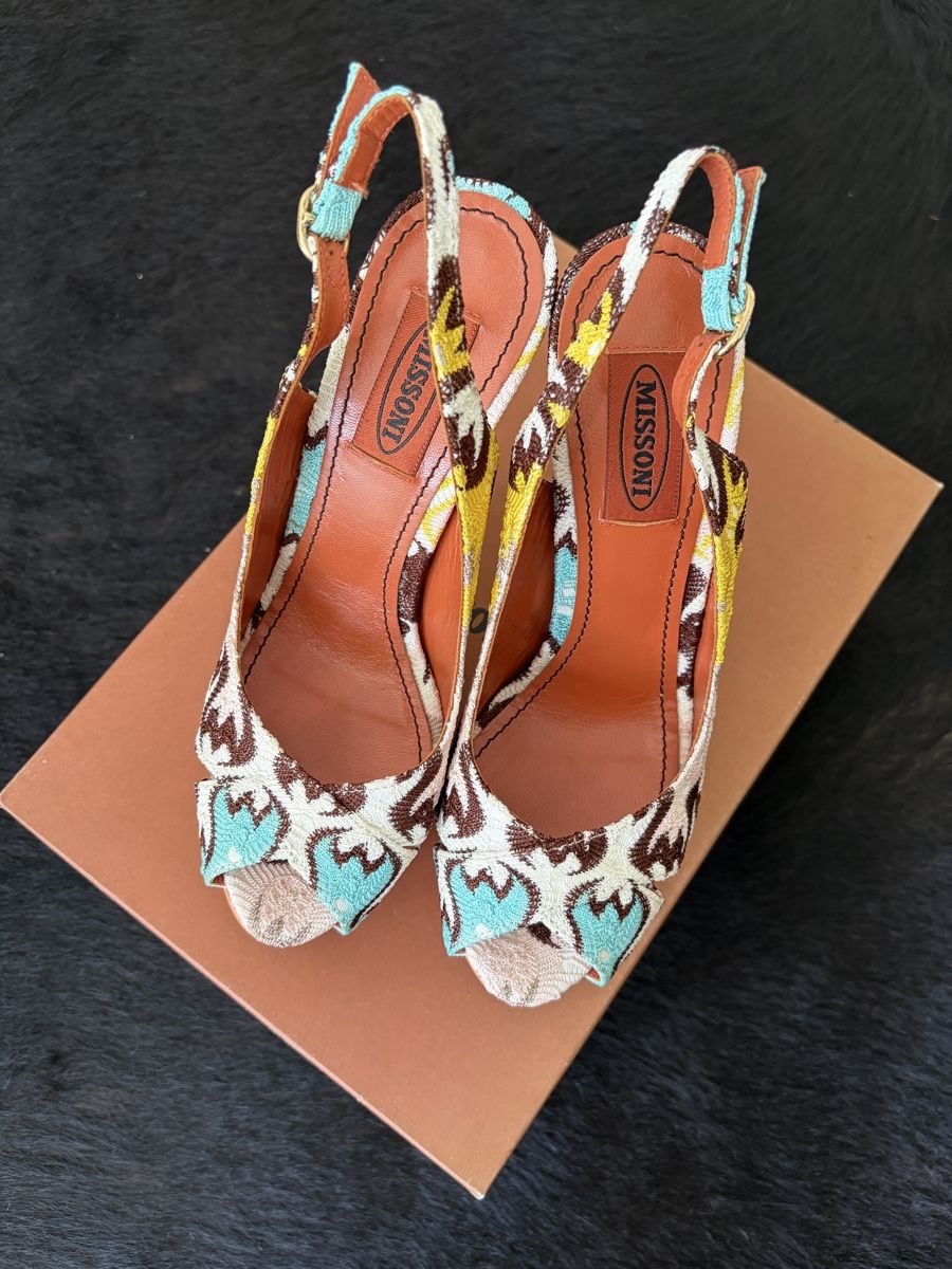 Missoni Scarpe da donna: Missoni Slingpumps Leder Textil multicolor Groesse 37.5 – Nuovo e nell'imballaggio originale da Zürich venduto da Minixxs 5