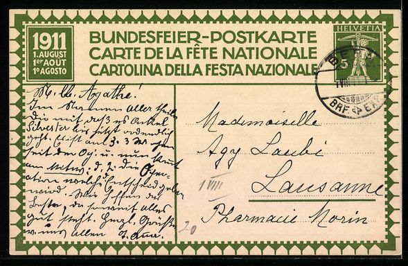 Cartes postales: Schweizer Bundesfeier 1911, Schlachtszen – D'occasion à Berlin par bartko-reher 1