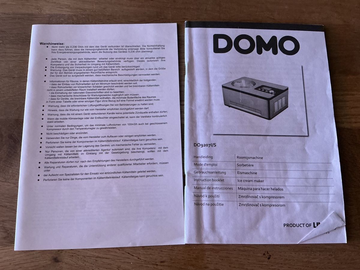 Elettrodomestici da cucina: DOMO Eismaschine D09201 2L – Usato da Mühleberg venduto da M-Oscar 3