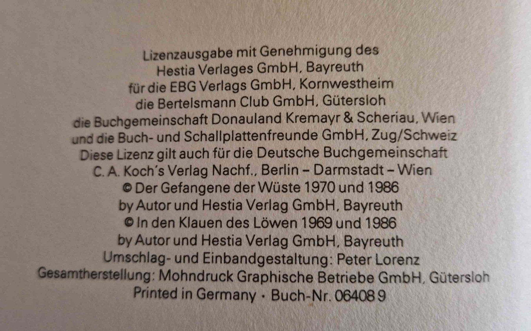 Libri: Konsalik - Der Gefangene der Wüste – Usato da Schwanden GL venduto da Afredolino 3
