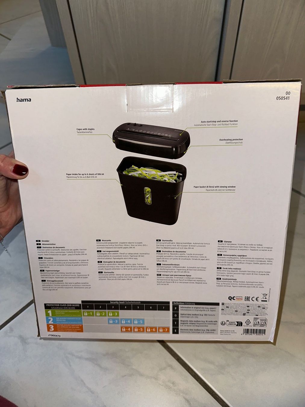 Aktenvernichter: Aktenvernichter Hama Basic S6 8 Liter gebraucht – Neu und originalverpackt aus Winterthur von Vivisix6 1