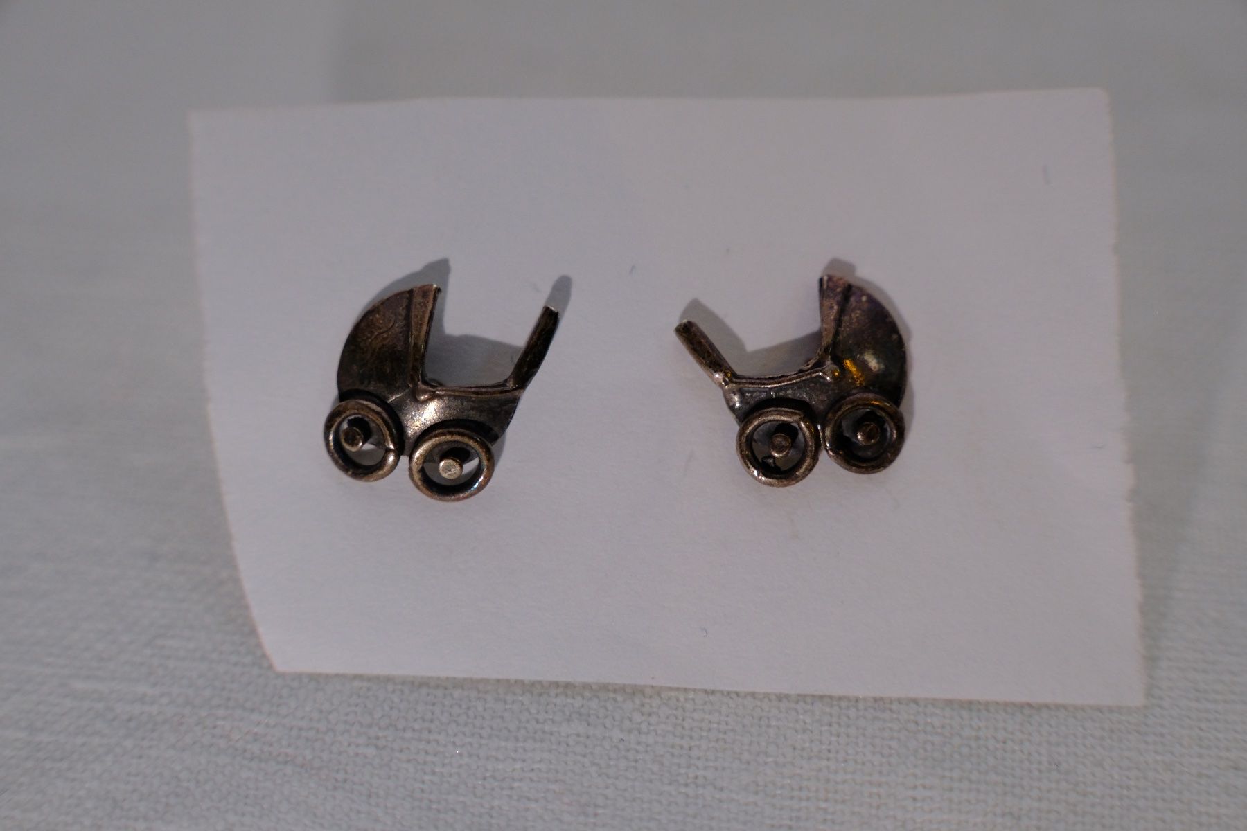 Orecchini pendenti & Orecchini a lobo: Silber 925 Ohrstecker/Anstecker - Sterling Kinderwagen – Nuovo e nell'imballaggio originale da Fribourg venduto da Silver_Wat