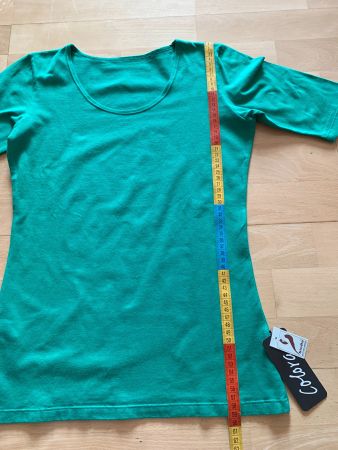 Colora Damen Shirt, Gr. XS, BioBaumwolle, Grün, NEU