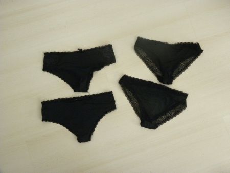 Unterhosen schwarz mit Spitzen 36