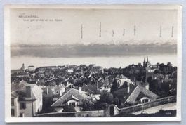 Neuchâtel, Vue générale et les Alpes