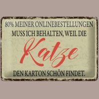 🔥 KATZEN & KARTON Blechschild 🎀 12x18cm OVP🔥