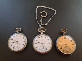 3x Longines-Uhrensammlung mit Schatulle