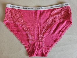 Damen Slip Love Secret pink Gr. XL mit Spitzenbesatz NEU