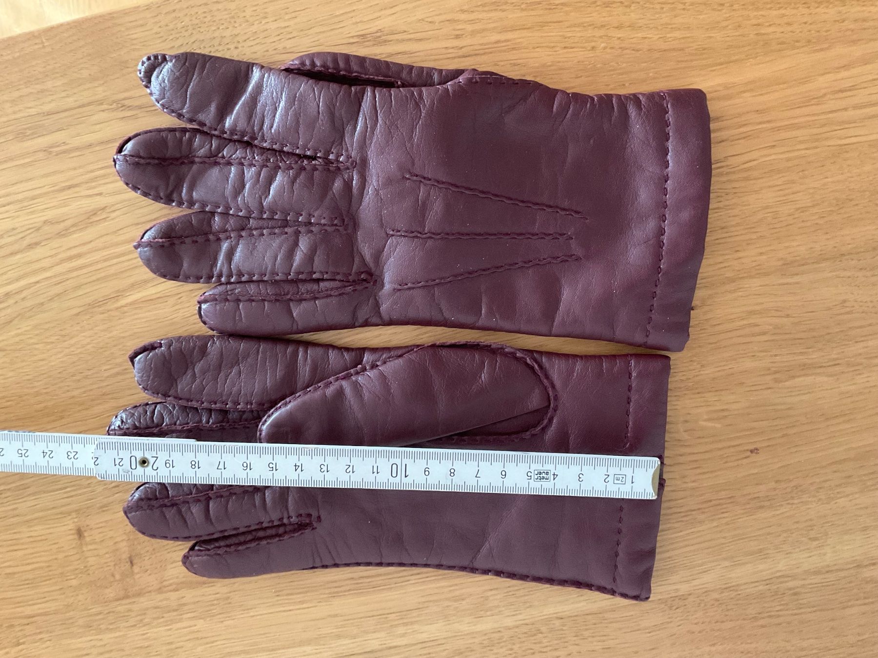 Guanti & manicotti: Weiche Leder Wollfutter Handschuhe Gr 8 Bordeaux – Usato da Urdorf venduto da alda02 2