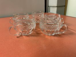 Nachtmann Kristall Tassen 5 Stk. Bleikristall Vintage