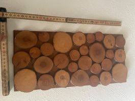 Holzbild, Wandbild, Holzscheiben, Deko, Herbstdeko, Top!
