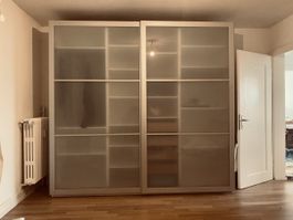PAX Schrank mit Schwebetür mattglas Alufarben guter Zust