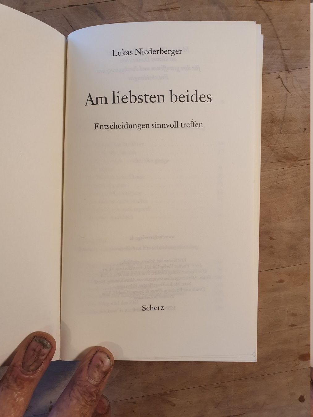 Libri: Am liebsten beides - Lukas Niederberger - Scherz – Usato da Zürich venduto da loosebone 1