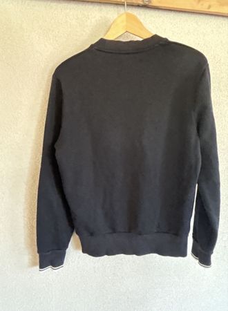 Pull FRED PERRY Noir Logo Blanc T S Très bon état