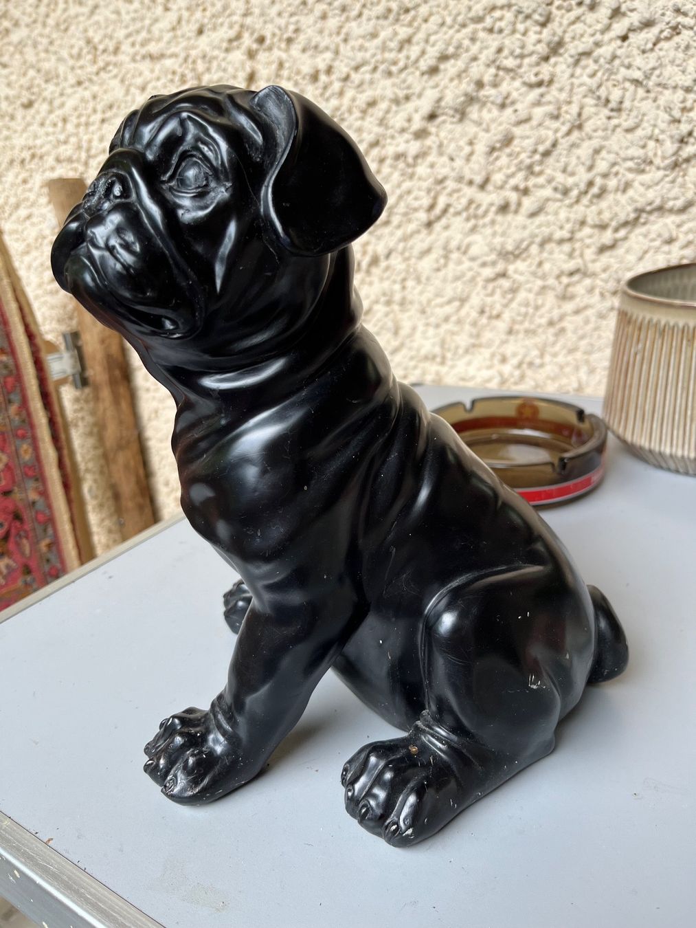 Figuren: French Bulldog Mops Figur schwarz sitzend süss – Gebraucht aus Winkel von Tongabonga 3