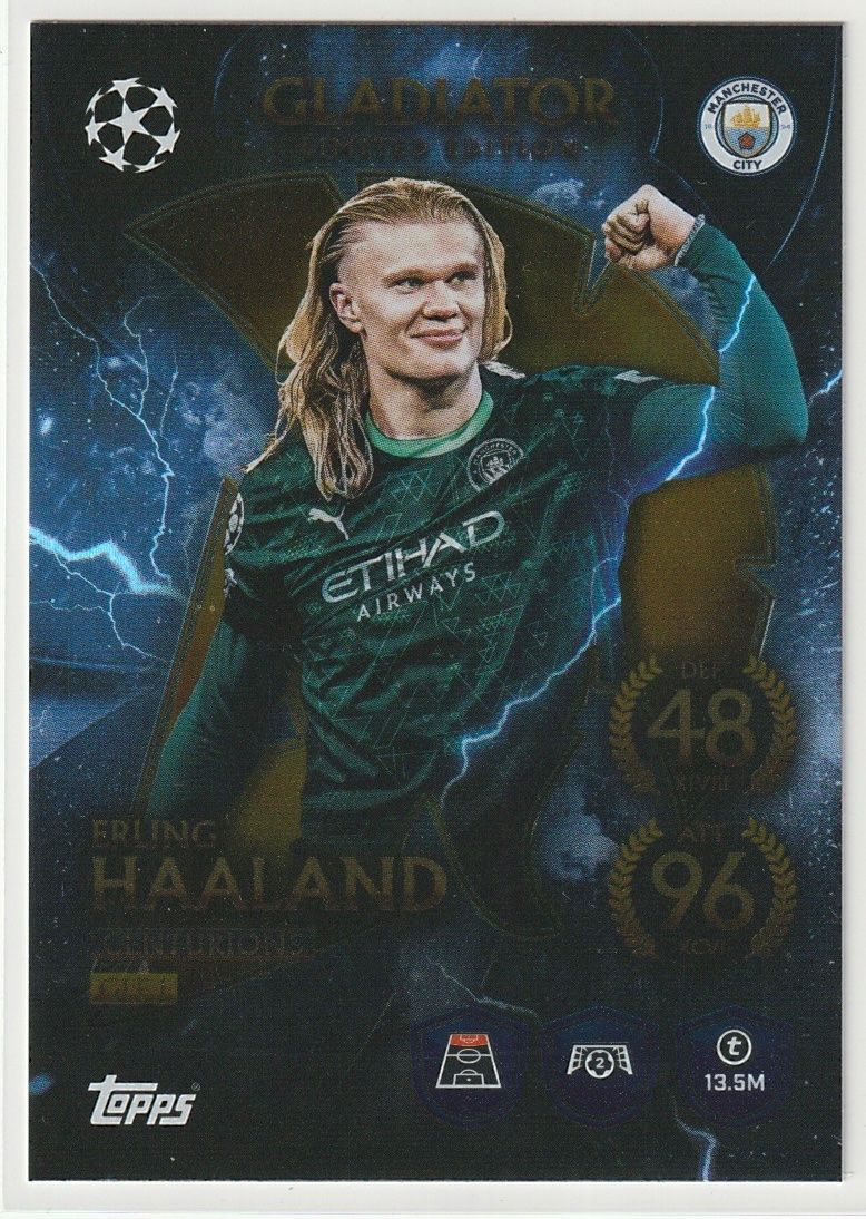 Topps Match Attax UCL 25/26 Gladiator Erling Haaland (GLE1) (Neu ...