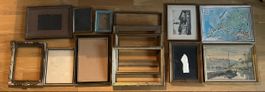 Grosses Set Vintage Bilderrahmen (12 Stück) – Shabby Chic