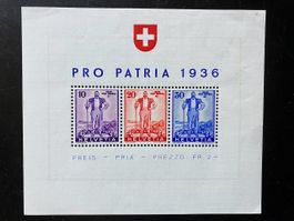 Pro Patria Block 1936 postfrisch