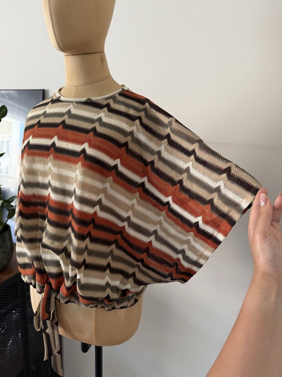 Zara T-shirt: Zara Trafaluc Strickshirt Boho Missoni Style Gr. S – Usato da Lugano venduto da rebecca.wardrobe 1
