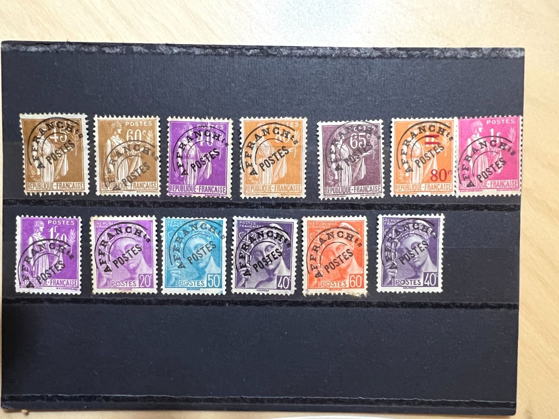 Alle Briefmarken: () 13 préoblitérés sans goome type Paix & Mercure – Gebraucht aus Lausanne von ffhoud