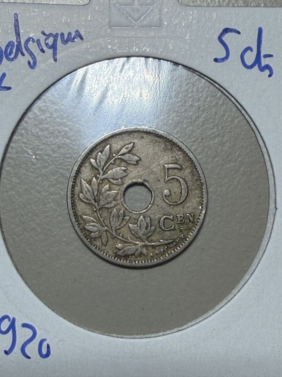 Tutti le monete: Belgique - 5 centimes - 1920 – Usato da Payerne venduto da Mike1682