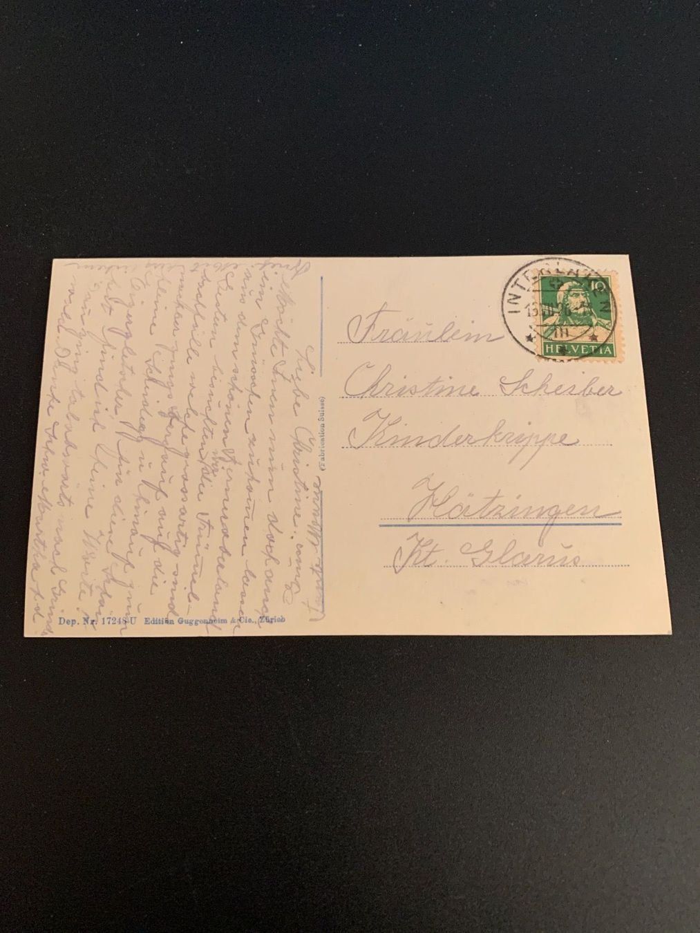 Cartoline postali: Interlaken mit Jungfrau – Usato da Zürich venduto da jimmy_12 1