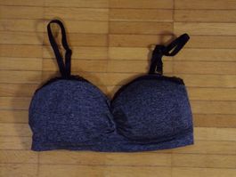 Damen Sport BH grau-schwarz  Gr. Ca S-M