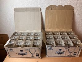 24 Weingläser / Stielglas 2cl aus Italien