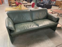 Vintage Echtledersofa in Dunkelgrün 🛋️