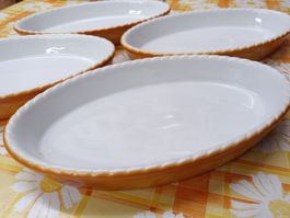 4 Bauscher Weiden Luzifer Bavaria Auflaufformen oval
