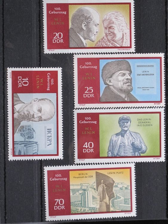 DDR 1557-1561 (complète.édition) 1970 lénine (Timbres pour Les