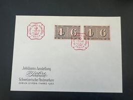 1943 Sonderstempel 100 J. Briefmarken gez. + ungez    (G411)