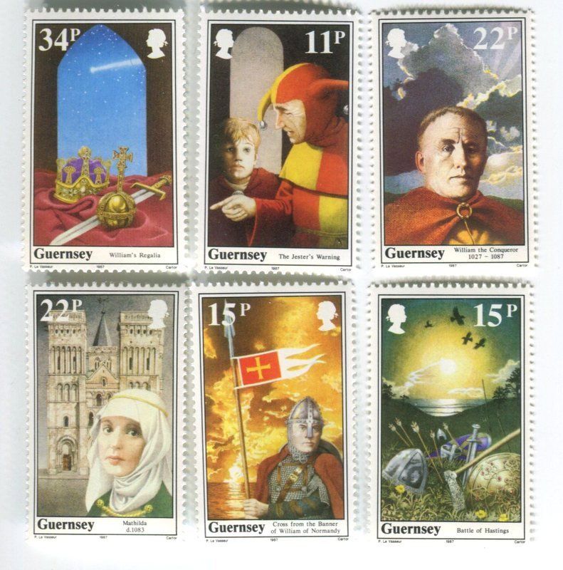 Tous les timbres: Briefmarken "Wilhelm der Eroberer". Guernsey – Neuf avec emballage d'origine à Basel par Butsch5