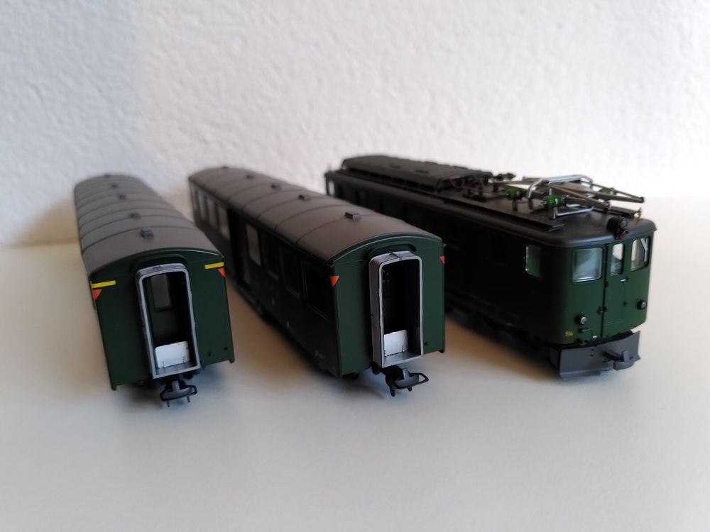 Bemo Modelleisenbahnen: Bemo SBB Brünigbahn / zb historic "Nostalgiezug" H0m – Gebraucht aus Bern von Luca099 5