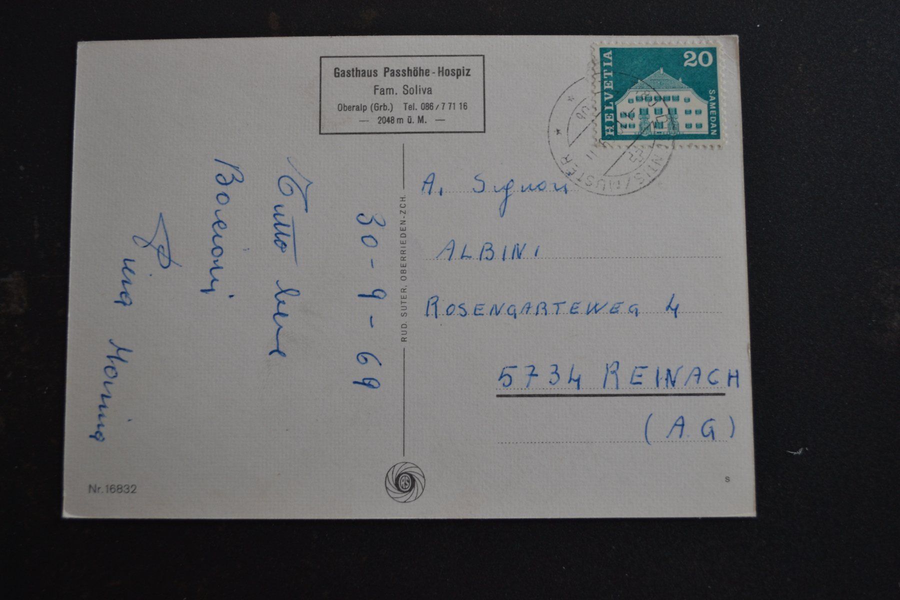 Cartoline postali: AK Oberalppass UR – Usato da Beinwil am See venduto da kajak55 1