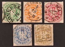 Preussen Abschied Serien Mi-Nr.22-26 gestempelt mind 320 Fr
