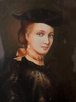 Alessandro Longhi Gerahmte Porträt Malerei Dame in Hut