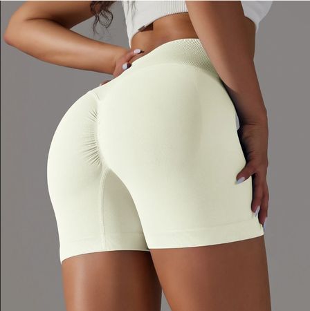 Hellgelbe kurze Sport Tights Gr. XS - 226209