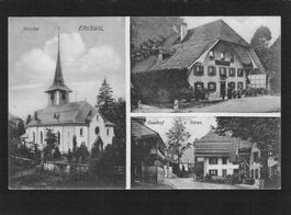 Eriswil BE , Kirche , Gasthof z. Bären , belebt , Oldtimer