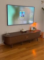 TV-Lowboard Holz dunkel gerillt neuwertiger Zustand