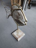 Fisch Skulptur Höhe 64 cm, Material Holz & Metall