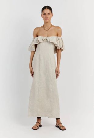 Brand new white linen dress with tags