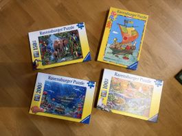 4 Ravensburger Puzzles Set 100 bis 300 Teile gebraucht