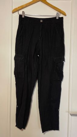 Pantalon noir en lin