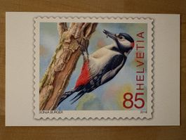 AK mit Tier Briefmarken Motiv von Sonja Burger