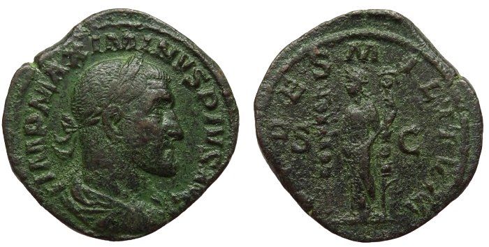 Tutti le monete: MAXIMINUS I Thrax Sestertius – Usato da La Sarraz venduto da classicworldcoins