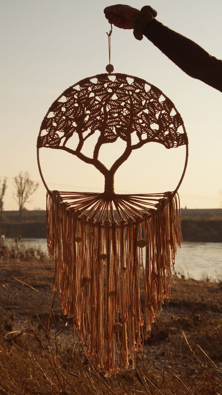 Tutte le decorazioni: Handgefertigter Makramee-Lebensbaum, Boho-Dekoraration ø50cm – Nuovo e nell'imballaggio originale da Tafers venduto da JP911 4