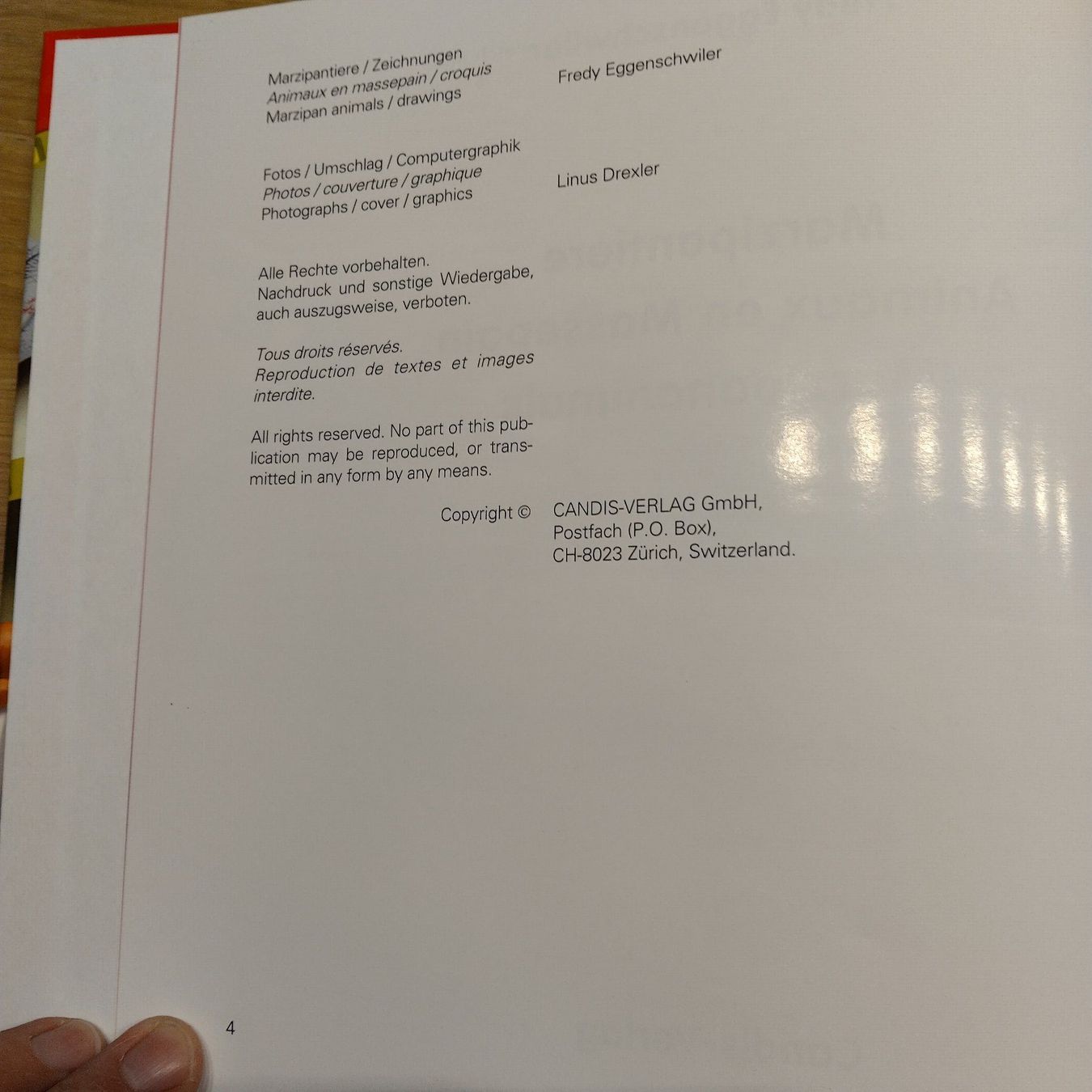 Livres: Marzipantiere – D'occasion à Rorschacherberg par Voegeli92 2